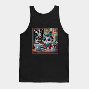 Hipster Cat's Meow Cool Tank Top